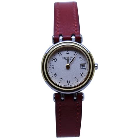 hermes ladies watch red band